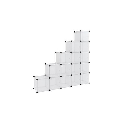 Cubes de rangement 15 pcs avec portes Transparent PP (1/5)