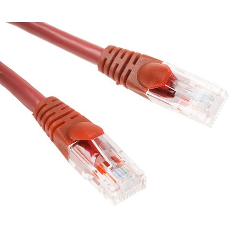 Câble Ethernet cat 5e Avec connecteur gaine LSZH Rouge / , U/UTP, 5m ( Prix pour 1 )