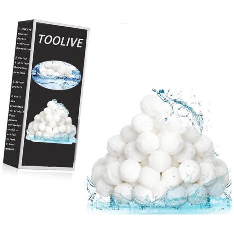 Balle Filtrante Piscine,800g Balles Filtrantes pour systèmes de Filtre a Sable Piscine Remplacer 29kg de Sable Filtration Piscine,Convient aux systèmes de Filtration pour Piscine-