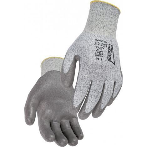 Gants anti-coupure HDPE enduit PU gris granulé/gris T8 - SINGER - PHD315PU T8