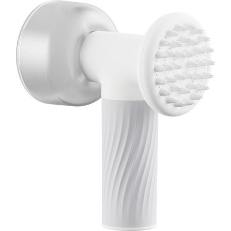 Brosse de bain pour chien, brosse de lavage, brosse à shampoing moussante automatique pour chien, brosse de bain en silicone pour chien avec distributeur de savon (1/5)