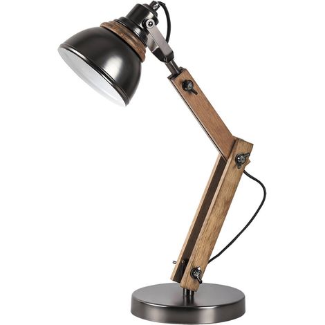 lampada da tavolo Aksel metallo legno faggio / nero Ø16cm B: 28 cm H: 47,5cm con interruttore (1/5)