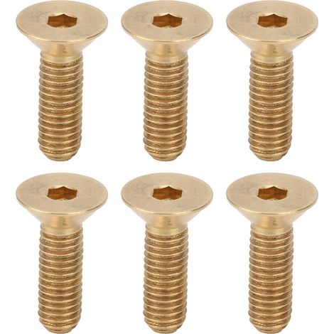 50 Vis à tête fraisée M3 en cuivre pur, embout hexagonal plat, pour assemblage industriel (lot de 50)