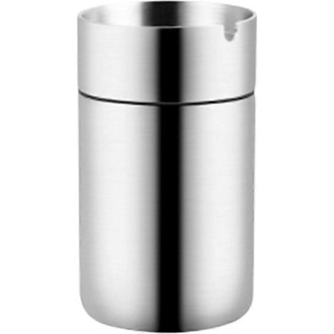 Cendrier de voiture en acier inoxydable, 1 pièce, haut de gamme, portable et multifonctionnel, détachable.-97cm-Silver (1/2)