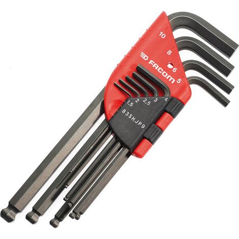Cles males longues 6 pans facom - jeu de 9 cles
