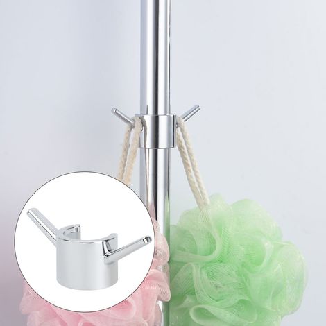 Ensemble de 3 crochets de douche, en plastique électroplaqué, accessoires pour robinetterie de cuisine, crochets pour pommeau de douche, accessoires de douche (1/4)