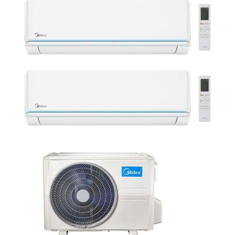 Midea Climatizzatore Dual Split serie Evolution 9+12 con M2OH-14HFN8-Q Inverter R 32 Wi-Fi Classe A++