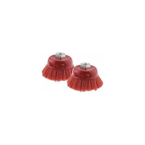 Filament en Nylon Abrasif Coupe Brosse en Acier Filetage Interne M14x2 ,75mm Rouge ,(2pcs) (1/5)
