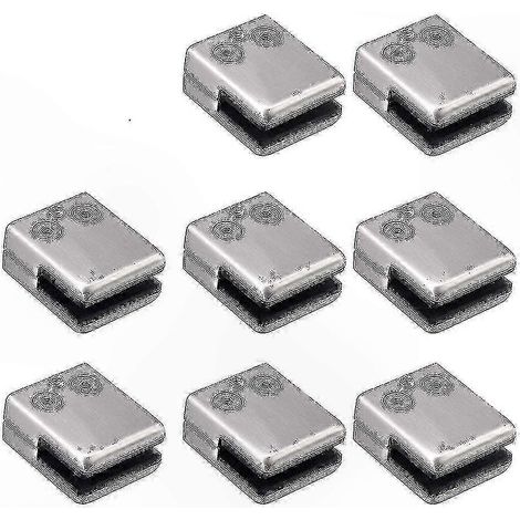Set mit 8 Befestigungsclips aus Edelstahl, 68 mm quadratische Clips mit flacher Rückseite für stabile Montage (1/5)