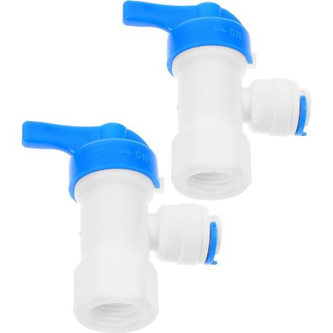 Vanne à Bille de Pression 1/4 Pouce 2 Pièces Pom pour Réservoir Connexion Étanche, Installation Facile, pour Système de Purification et Usage Maison ou Bureau (1/5)