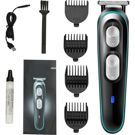 Tondeuse À Cheveux - Acier Inoxydable - Sans Fil - Batterie Li-Ion 2 H - Pour Homme - Kit Coiffure Débutant - 1 Pièce (1/5)