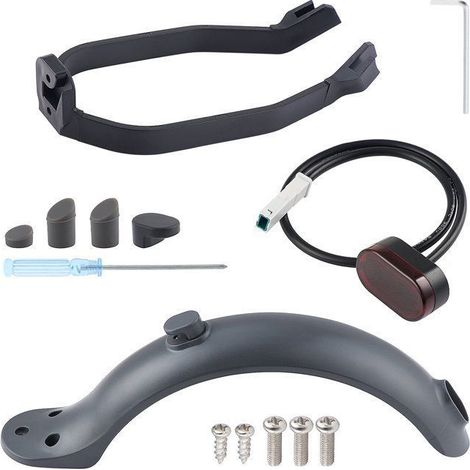 Garde-boue arrière pour trottinette électrique Xiaomi M365/Pro, accessoires avec support et feu arrière (1/4)