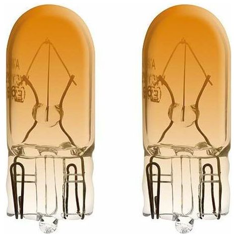 2x ampoule 12V 5W T10 W2,1x9,5D wedge orange voiture moto tracteur remorque