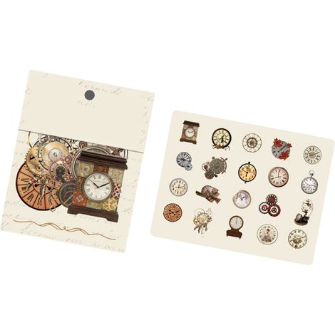 Mu Ran PET selbstklebende Tasche, Serie „Romantischer Treibsand“, Europäische Retro-Romantik-Tagebuchdekoration, 40 Blatt, Tic Tac (1/5)