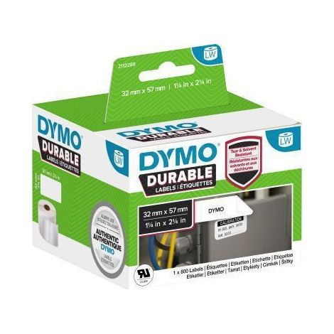 DYMO 2112290 Rouleau d'étiquettes 102 x 59 mm film polypropylène blanc 300 pc(s) fixation permanente Etiquette universe (1/5)