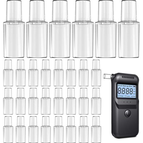 30 Pièces Embouts Buccaux de Réplacement pour Éthylotest Accessoires Portable Alcootest LCD Numérique Embouts Buccaux de Réplacement pour Usage Personnel (1/5)