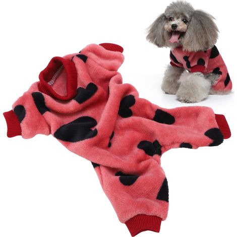 Plüschiger Hundeoverall, niedliche und trendige Haustierkleidung, Pyjama geeignet für kleine Hunde und Welpen.