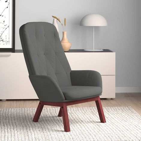 Relaxsessel Dunkelgrau Samt