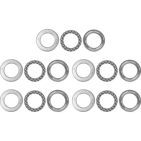 Lot de 5 roulements à billes de butée à charge axiale plane en acier, série extra légère, accessoires industriels 51106 (1/5)