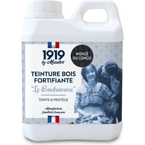 Teinture meuble et parquet bois - 1L Noir - Qualité air A+ - Teinture Le Bonhomme 1919 by Mauler