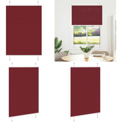 vidaXL Plissee Bordeauxrot 90x150 cm Stoffbreite 89,4 cm Polyester (1/5)