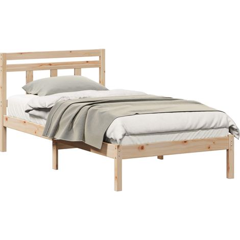 Maison Exclusive - Cadre de lit Marron 90 x 200 cm Pin massif (1/5)