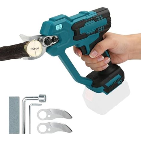 Coupe-branches sans fil pour Makita 18 V, max 35 mm 1000 W Moteur sans balais Sécateur à branches Sécateur avec compteur de coupe LCD, interrupteur de sécurité pour jardiniers, producteurs de fruits (1/5)