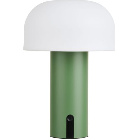 Lampe à poser extérieure rechargeable en polypropylène vert et blanc - SOLAM (1/4)