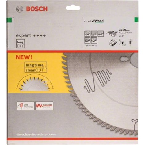 HW hoja sierra circular Expert 250x30x3.2 40 T WZ Bosch