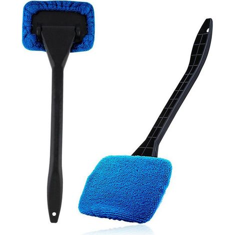 Kit de nettoyage de vitres de voiture, outil de nettoyage de pare-brise, essuie-glace intérieur à long manche, accessoires auto (1/3)
