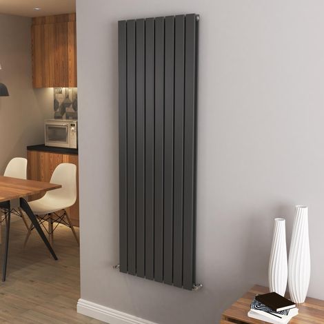 AICA Flat Panel Radiator Designer Central Heating Vertical 1600x544mm Double Anthracite