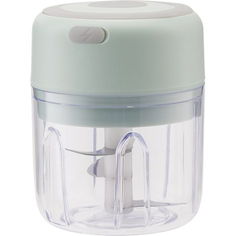 Green 30W Electric Wireless Kitchen Garlic Chopper (1/4)