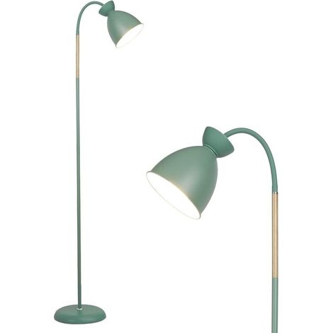 Anten Giraffe Lampadaire Sur Pied Pivotant Macaron-vert E27 Hauteur 159CM, Lampe Sur Pied De Salon Chambre Lampadaire rétro en métal Sans Ampoules (1/5)