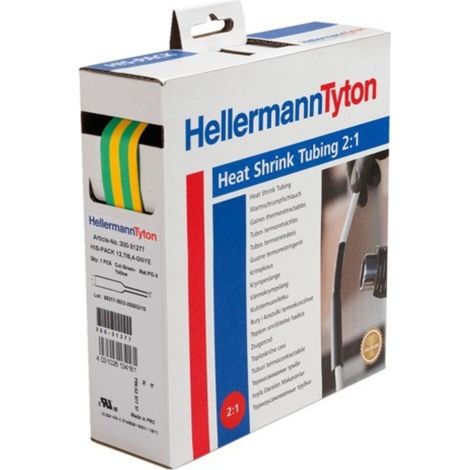 HellermannTyton Schrumpfschlauch D 12,7/6,4 gn/ge HIS-1/2-POX-GNYE 5m (1/2)