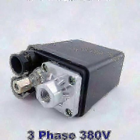 Vanne de régulation pour compresseur d'air triphasé 380 V 20 A, plage de réglage de 6 à 8 bar, raccord monopoint, compatible avec la régulation de pression industrielle DP WHBYV (1/4)