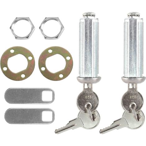 Lot de 2 serrures à came extra longues pour camping-car, résistantes aux intempéries, pour tiroirs épais et portes de compartiment