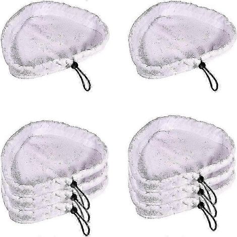 Balai vapeur AURA, 8 pièces, chiffons en microfibre, lingettes de nettoyage vapeur en microfibre, pièces de rechange pour balais lavables (1/5)