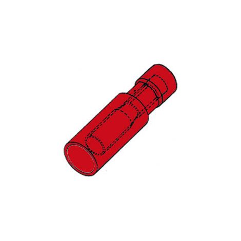 Velleman FRFB/100 Terminal Cilíndrico Hembra Rojo