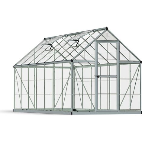 Canopia Harmony Trasparente Serra Da Giardino in Policarbonato 426X185X208 cm  Argento