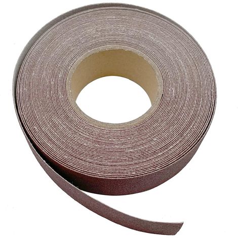 Rouleau Papier Abrasif - Grains 240 - 6 M Longueur x 2,5 Cm Largeur - Distributeur Inclus - 1 Pièce (1/5)