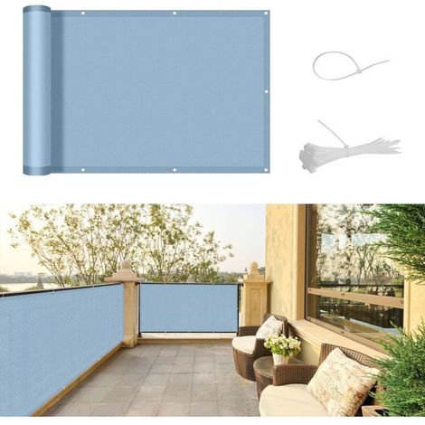 Paravent de balcon 1 pièce Polyester Protection UV et imperméable Pour terrasse, jardin, patio (1/5)