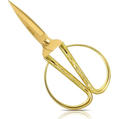 Ciseaux pour cérémonie d'inauguration (coupe de ruban), couleur or adaptés aux cérémonies de coupe de ruban, aux grandes ouvertures et aux inaugurations de magasins