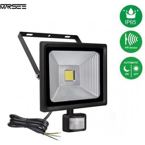 Projecteur LED avec Detecteur de Mouvement, 50W LED Éclairage de Sécurité Extérieur, Étanche IP66, 4500 Lumen Pour Patio (1/5)