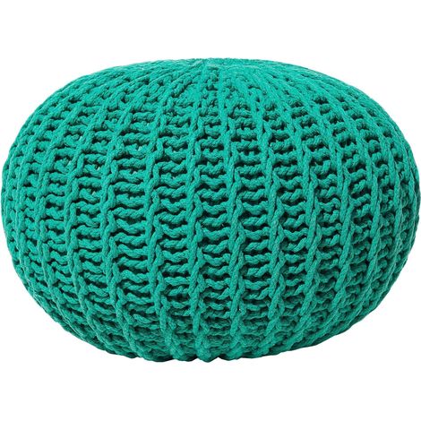 Pouf CONRAD Baumwolle Smaragdgrün