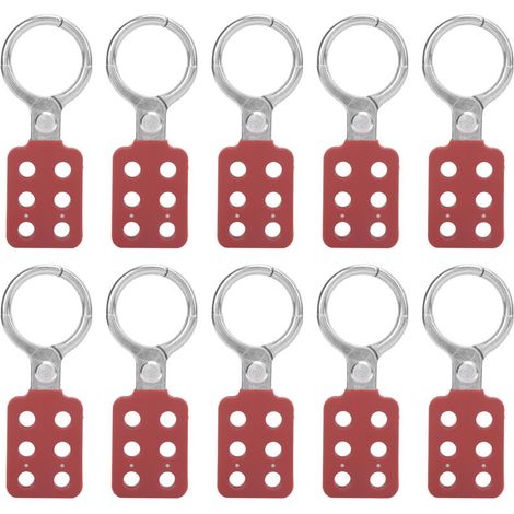10er-Pack abschließbare Ösen, 38 mm (1,5 Zoll) – Isoliertes Aluminium, 6 Löcher – Für explosionsgefährdete Bereiche – Industriesicherheit
