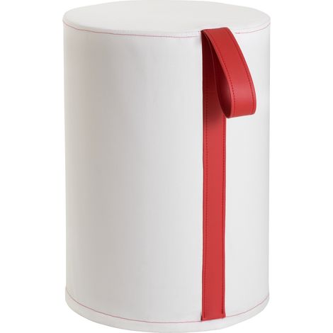EVER Roll seduta doccia waterproof con maniglia rossa bianco puro codice prod: EVRLWBPMR (1/5)