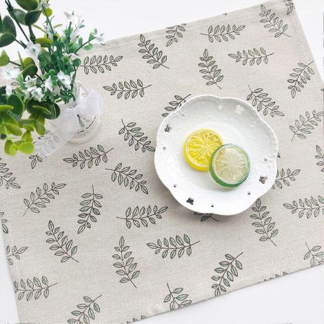 Set de table rectangulaire en tissu écologique, résistant à la chaleur, pour la cuisine, 30 x 40 cm (1/4)
