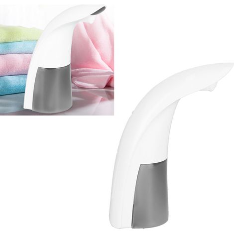 Distributeur automatique de gel hydroalcoolique blanc avec capteur intelligent, distributeur de savon moussant, distributeur de gel hydroalcoolique pour usage domestique. (1/5)