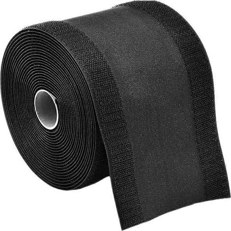 Meter lange Bodenkabelabdeckung mit Kabelschutz und Klettverschluss. – 300 x 7,5 cm – Schwarz (1/3)