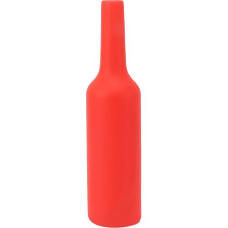 Bouteille d'entraînement de barman en silicone incassable et résistante aux chutes, rouge. Bouteille souple pour la formation aux techniques de barman. (1/5)